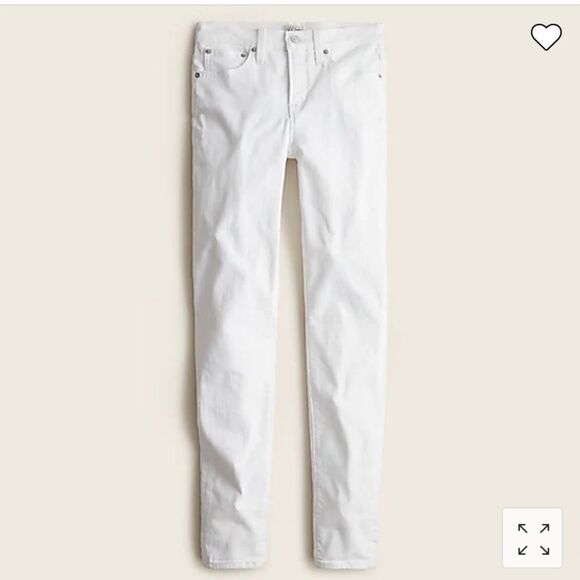 J. Crew Petite 9" high-rise toothpick jean in white E2268* - Picture 1 of 8